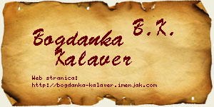 Bogdanka Kalaver vizit kartica